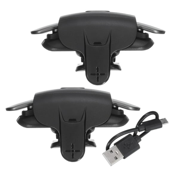 Uxcell Gaming Trigger Mobile Game Controller 1 Pair Joystick Fire Keys Burst Shooter Black with 18.5cm USB Cable