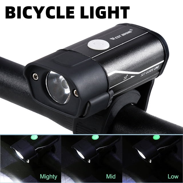 Dvkptbk Bicycle Light Usb Rechargeable Bike Bicycle Headlight Night Riding Bicycle Light Outdoor & Sport