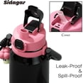 thumbnail image 3 of Sidagar 32 oz Stainless Steel Insulated Water Bottle with Straw and Handle, Leakproof Pop-Lid, Black, 3 of 9