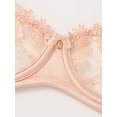 thumbnail image 3 of Wingslove Women's Sexy Lace Sheer Bra Demi Mesh Balconette See Through Unlined Underwire with Silicone Nipple,Pink Nude 36C, 3 of 5