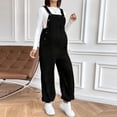 thumbnail image 5 of Hvyesh Corduroy Overall for Women,Women's Maternity Wide Leg Overalls U Neck Spaghetti Strap Pregnancy Jumpsuits, 5 of 9