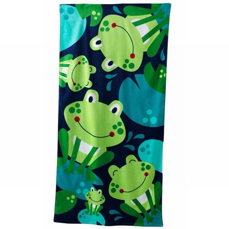 UPC 617529430265 product image for Jumping Beans Hopping Frogs Plush Cotton Velour Beach Towel 30x60 | upcitemdb.com