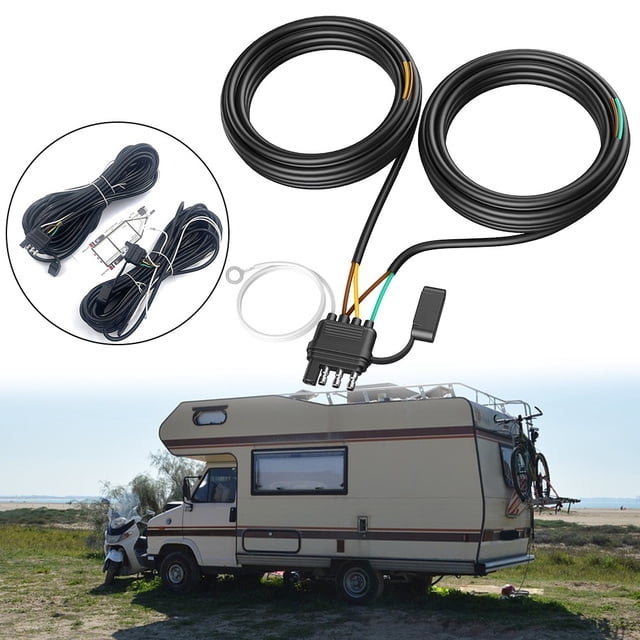 BUYISI 26Ft 4Pin 5 Wire Trailer Wiring Harness Trailer Light Kit Connector For Rv Boat