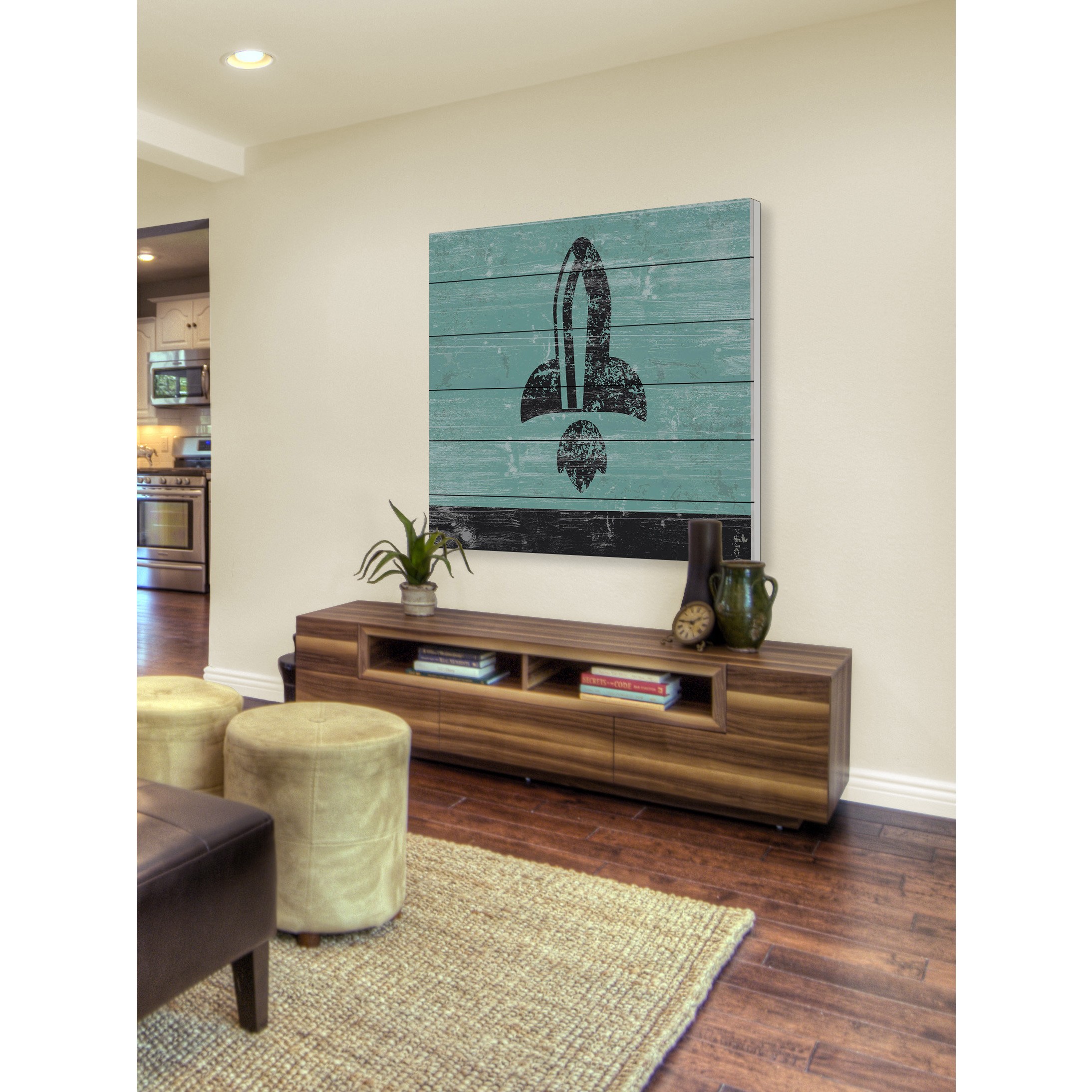 Marmont Hill - "Take off View" Painting Print on White Wood