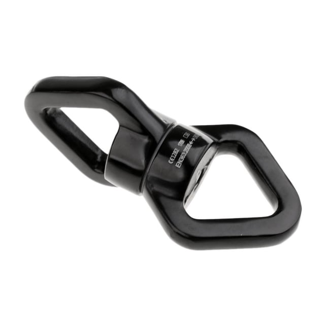stanreset 360 Degree Swivel Rope Connector Gear Mountaineering for Spinning Carabiner Connection Hoop Attachment Outdoor Rescue Hardware Black