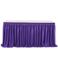 thumbnail image 1 of EDTara Table Skirt 72in x 30in Pleated Ruffle Polyester for Wedding, Birthday Party, Baby Shower Decoration, 1 of 9
