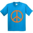 thumbnail image 3 of Inktastic Funky Orange Peace Sign Youth T-Shirt, 3 of 5