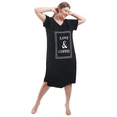 thumbnail image 5 of FEREMO 2 Pack Plus Size Nightgowns for Women V Neck Short Sleeve Nightshirts Sleepwear, 5 of 8