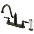 thumbnail image 2 of Kingston Brass KB7111TL Templeton 8-Inch Kitchen Faucet with White Sprayer, P..., 2 of 3