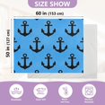 thumbnail image 4 of Kids Blanket 60 x 50 Inch Double-Sided Fleece Nap Mat for Travel,Blue Logo Of The Ship Printed Machine Washable, 4 of 8