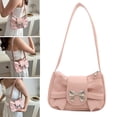 thumbnail image 2 of Giaone Women Bag PU Shoulder Bag Bow Armpit Bag French Style Pleated Handbag, 2 of 20