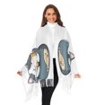 thumbnail image 3 of FORMRS Womens Scarf Winter Soft Long Big Warm Shawls Wrap Tassel Scarves, Blue Cute Cat, 3 of 9