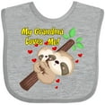 thumbnail image 3 of Inktastic My Grandma Loves Me Sloth Boys or Girls Baby Bib, 3 of 4