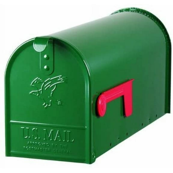 Solar Group Elite Premium Steel Mailbox - Rust Resistant - Green
