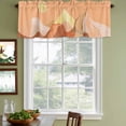 thumbnail image 3 of Mountain Line Curtain Valances for Windows, Kitchen Valance Window Treatments Panel 2 Pack, Boho Minimalist Landscape Art Sun Orange Rod Pocket Short Curtains for Bathroom Bedroom 42 x 12 Inch, 3 of 8