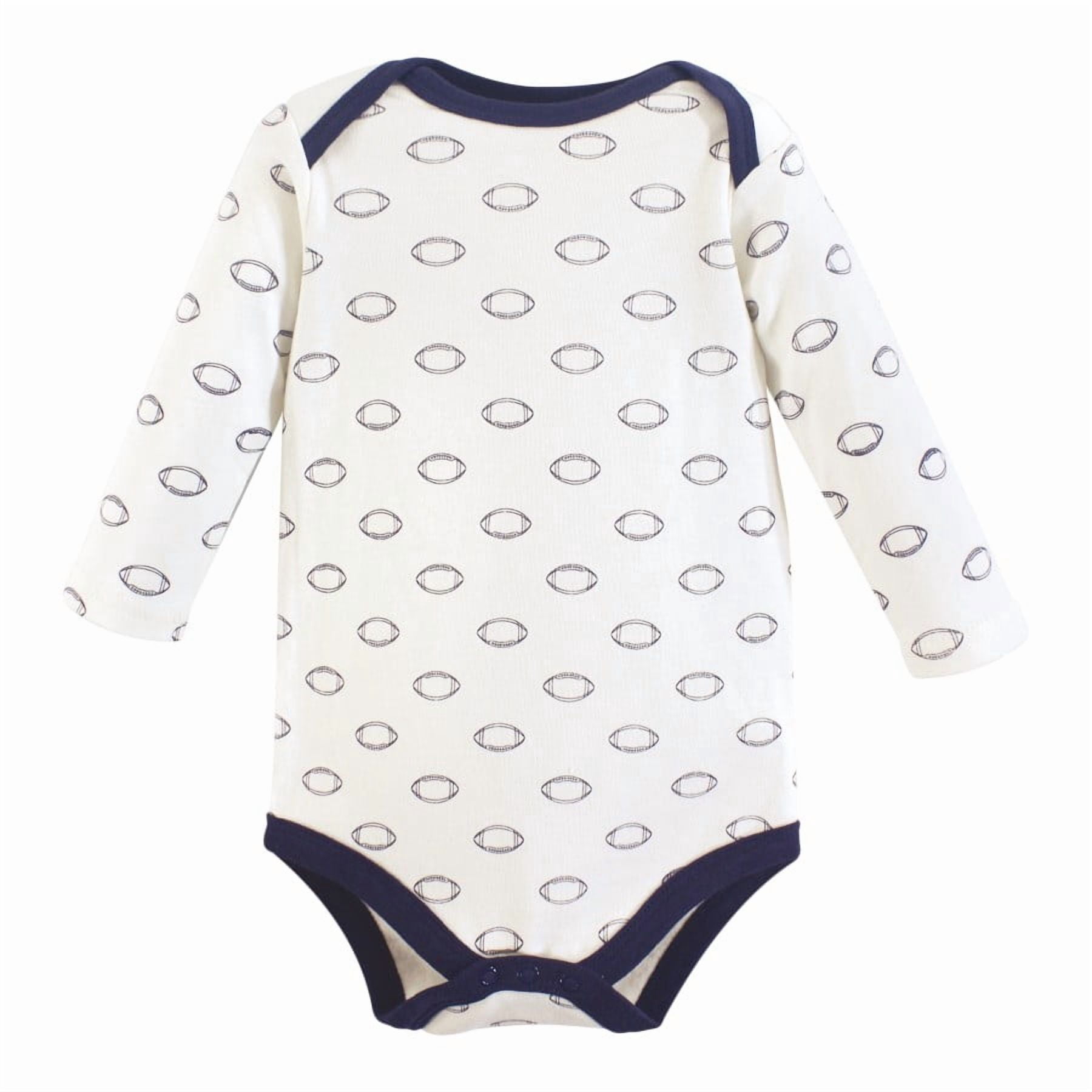 Hudson Baby Cotton Long-Sleeve Bodysuits, 3- Pack, Newborn- 24 Months