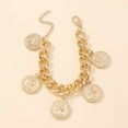 thumbnail image 6 of Moroccan Coin Bracelet Punk Gold Plated Cuban Chain Bracelet Coin Vintage Bohemian Statement Link Chain Bracelet for Women Men, 6 of 8