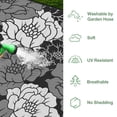 thumbnail image 3 of KUETH 6'x 9' Outdoor Rug Plastic Waterproof Outside Foldable Flower Mat UV Resistant Patio RV Deck Carpet,Black White, 3 of 6
