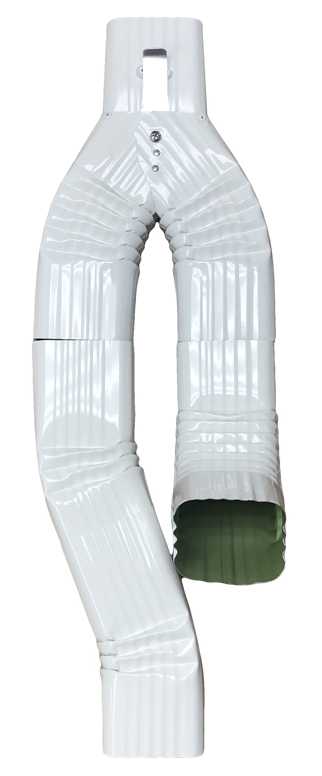 Inline Downspout Diverter for Rain Barrels (3X4, HIGH GLOSS WHITE