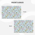 thumbnail image 3 of Rocae Rabbit Burger Coffee Printed Heat Resistant Place Mats,Classic Hemstitch Cloth Fabric Placemats Imitation Linen Place Mat Table Mats 18x12 inch, 3 of 5