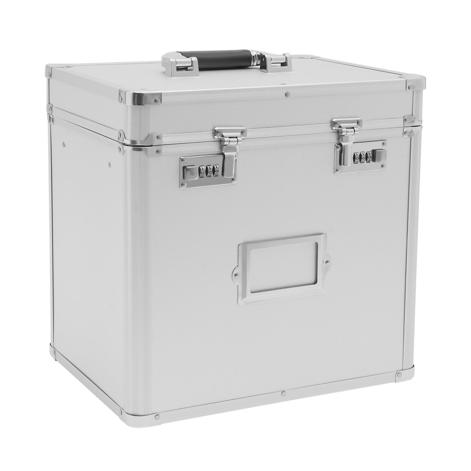 Portable Fireproof Silver Document File Organizer Box Storage File Safe Cabinet Used to Store Files and Other Items Homes, Offices, Hospitals
