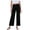 *2-Black, variant on VBVC Women's Drawstring Wide Leg Cropped Jeans,High Waisted Washed Denim Pants For Women,Ladies Comfy Summer Culottes with Pockets,Blue,S-2XL