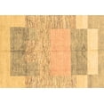 thumbnail image 1 of Ahgly Company Indoor Rectangle Abstract Brown Modern Area Rugs, 2' x 5', 1 of 4