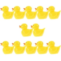 WRITWAA 12Pcs Mini Ducks Miniature Animals Resin Succulent Garden Decor Yellow