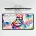 thumbnail image 4 of Hippie Scottish Fold Portrait Watercolor Tie-Dye Vintage Styles Desk Mat Full Keyboard Mouse Pad Cat Lover Kitten Owner Gifts Large Mousepad - 00014, 4 of 5