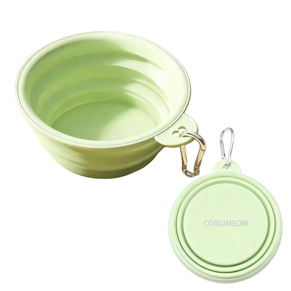 Collapsible Pet Bowl Suitable for Cat Snacks, Dog Food and Water, Multifunctional Bowl with Carabiner Clip, Safe and Portable