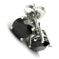 thumbnail image 3 of Pompeii 4 Ct T.W. Round Black Diamond Studs 14K White Gold Earrings (,), 3 of 5