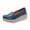 Blue, variant on LOVZFMLL Women's Loafer Shoes Slip-On Comfort Walking Wedge Shoes Casual Fashion Breathable Penny Loafers Shoes for Work Travel Black 4.5