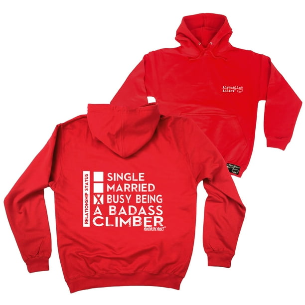 Adrenaline Addict FB Adrenaline Addict Rock Climbing Hoodie Badass