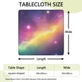 thumbnail image 2 of Colorful Tie Dye Nebula Pattern Square Fitted Tablecloth with Elastic Edge,Square Table Cover,Washable Elastic Table Cover for Home Kitchen Party Decor 34"x34", 2 of 6