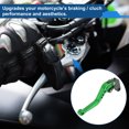 thumbnail image 3 of Palancas de freno y embrague cortas únicas para Yamaha MT-10/FZ-10 2017-2021, palanca de freno ajustable en 6 posiciones, aleación de aluminio verde, 1 par, 3 of 7