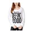 thumbnail image 1 of Pretty Rebellious Vêtements Chandail en Molleton Femme Define Good, Blanc, Juniors, Grand, 1 of 1