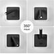 thumbnail image 2 of Aplique de pared LED Sincero moderno de 8 W con interruptor giratorio 350° negro 6000 K, 2 of 5