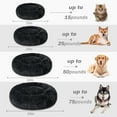 thumbnail image 4 of Exclusivo Mezcla Calming Donut Pet Bed for Large Dogs 36", Anti-Anxiety Plush Cozy Warming Dog Bed, Black, 4 of 8