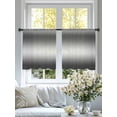 thumbnail image 3 of Black Grey Ombre Sheer Curtains 45 Inch Length 2 Panels Set, Contemporary Abstract Gradient Voile Window Treatment Rod Pocket Small Kitchen Curtains Drapes for Bedroom 52"x45"x2, 3 of 7