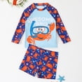thumbnail image 2 of TOWED22 Baby Boys Swim Set Long Sleeve Rash Guard Set for Toddler Boys Two Piece Bathing Suits Swimwear Light Blue,3-4 Y, 2 of 8