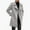 Gray, variant on Men's Wool Blend Pea Coat Classic Notched Collar Double Breasted Overcoat Warm Winter Oversized Trench Coat