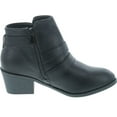 thumbnail image 6 of Forever Link Eury-4 Women's Fashion Round Toe Buckles Zipper Low Heel Ankle Booties Shoes, 6 of 7