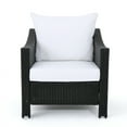 thumbnail image 6 of GDF Studio Vincent Outdoor Wicker Club Chairs with Cushions, Set of 2, Black and White, 6 of 6