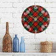 thumbnail image 7 of GZHJMY Christmas Snowflake Plaid Wall Clock, Silent Non Ticking Battery Operated Creative Decorative Round Clock for Kitchen, Living Room, Bathroom, Home School Office Decor, 10 Inch, 7 of 7