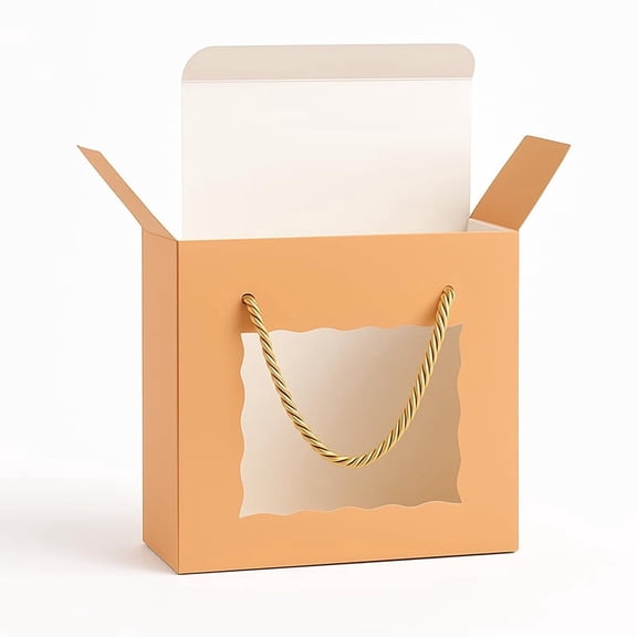 mudrit Hamper Gift Boxes 8x8x4 inches, Gift Bag with Handles, Premium Packaging for Party Favors, Weddings, Birthday, Festive Gifting