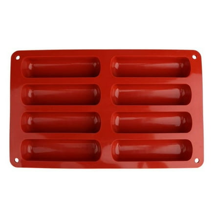 

8 Cavity Chocolate Finger Shape Baking Cake Tools Soft Silicone Non Stick