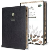 Biblia Reina Valera 1960 Letra Grande. Símil Piel Negro, Índice, Tamaño Manual / Spanish Bible Rvr 1960. Handy Size, Thu, (Paperback)