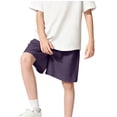 thumbnail image 4 of Guluxicc Kids Boys Athletic Shorts Elastic Waist Summer Solid Color Moisture Wicking Drying Shorts for Casual Activities, 4 of 8