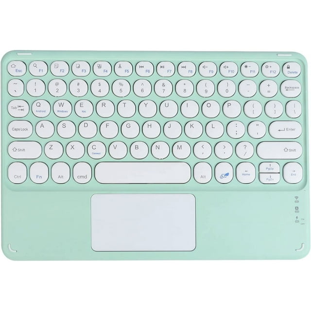 CNKOO Wireless Bluetooth Keyboard with Touchpad for ipad Portable Mini Small Universal Rechargeable 10 inch Ultra-Slim Wireless Keyboard for Tablet Smartphone PC Computer Laptop Windows