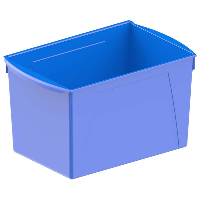 Contenedor de Almacenamiento Storex Escolar Doble Ancho 37x23x18 cm Verde Azulado